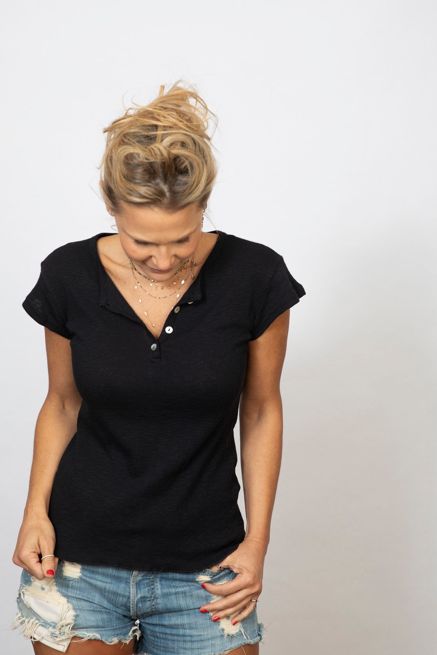 SOL חולצת כפתורים שחורה image 2