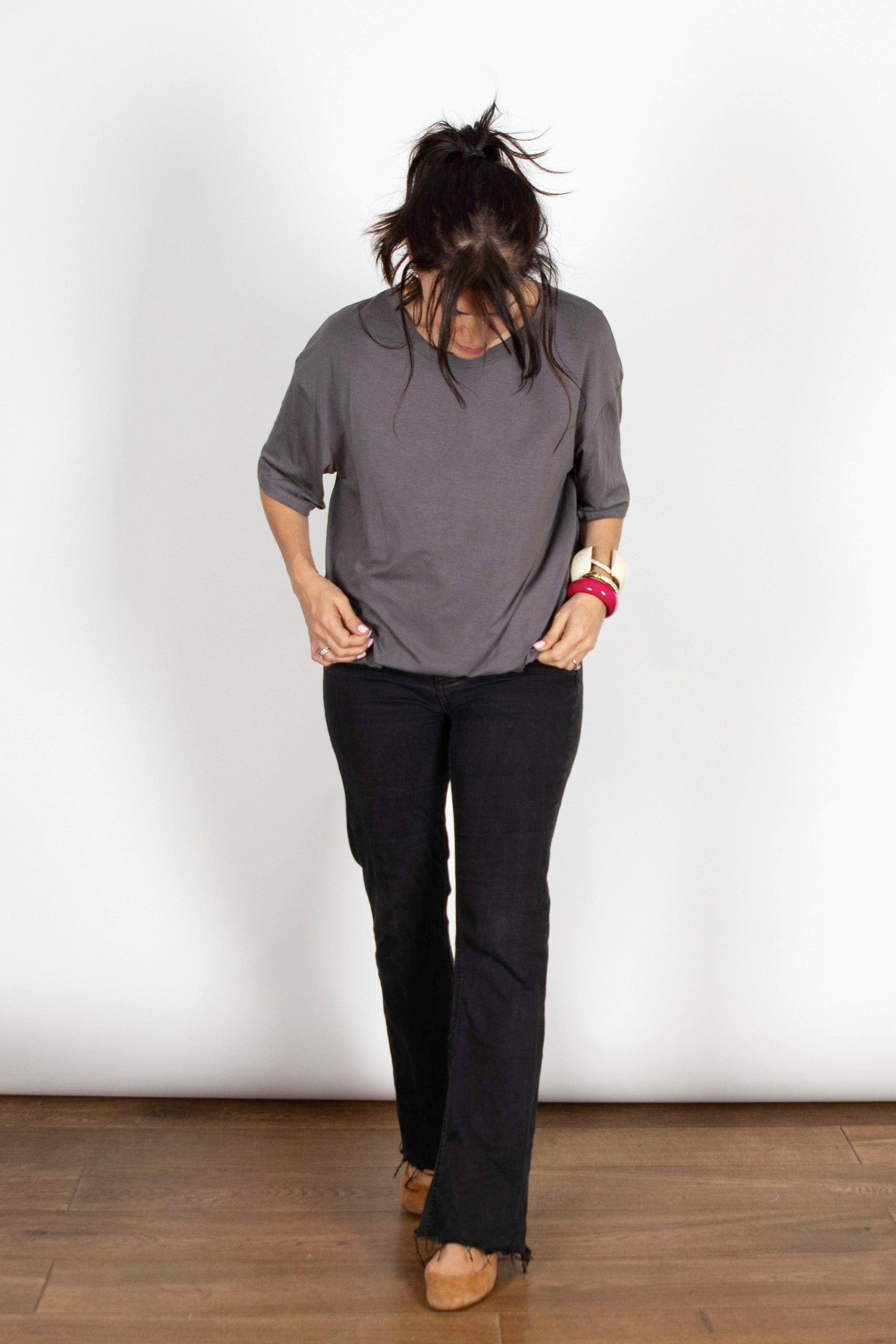 EYAL חולצה יוניסקס אפורה image 2