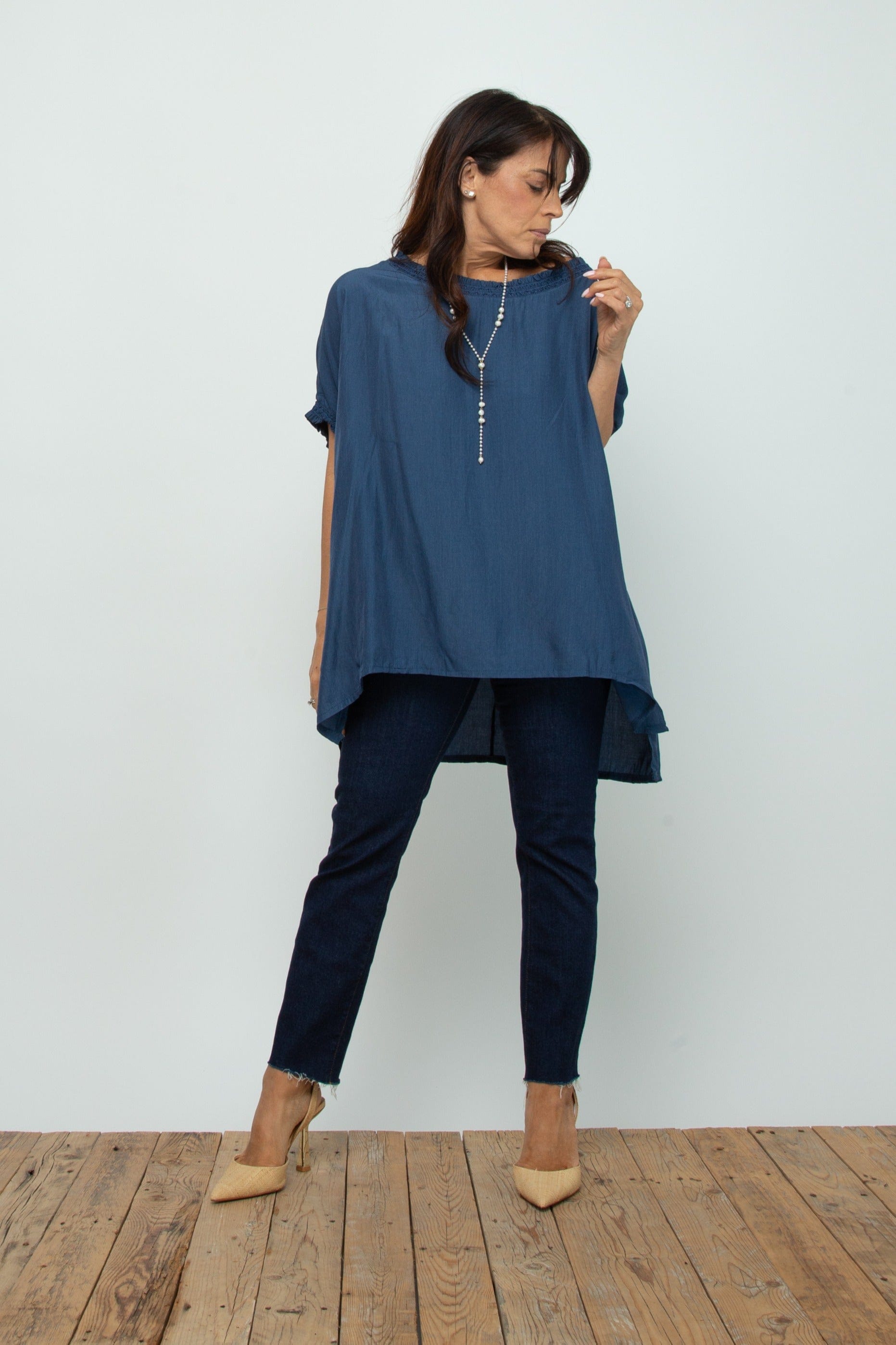 ATE NEW חולצת אוברסייז כחולה image 5