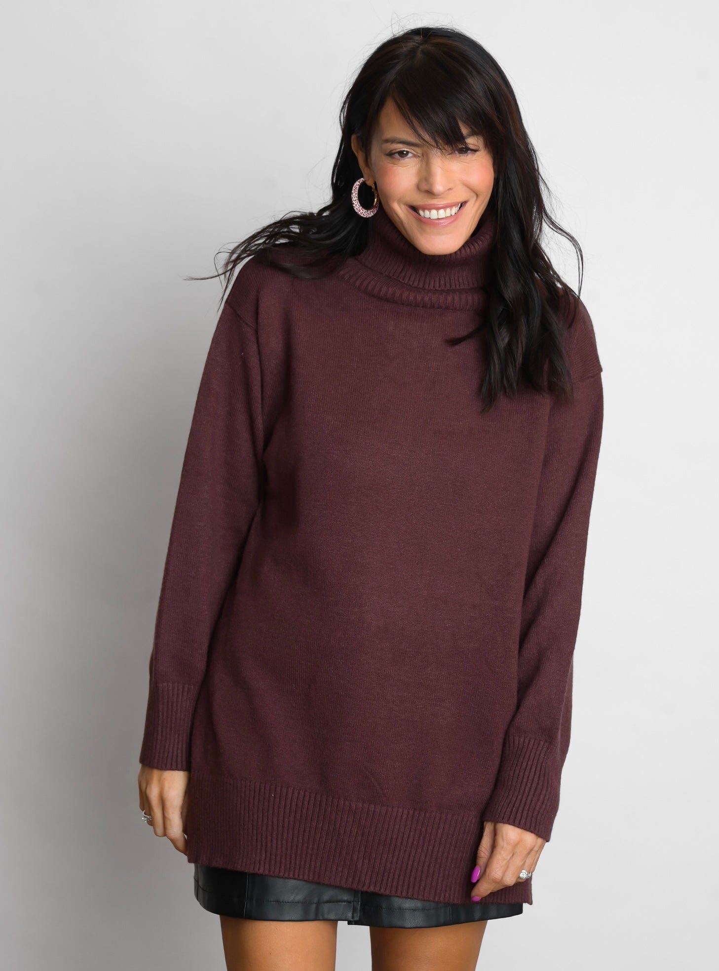 SYMI סריג גולף חום image 0