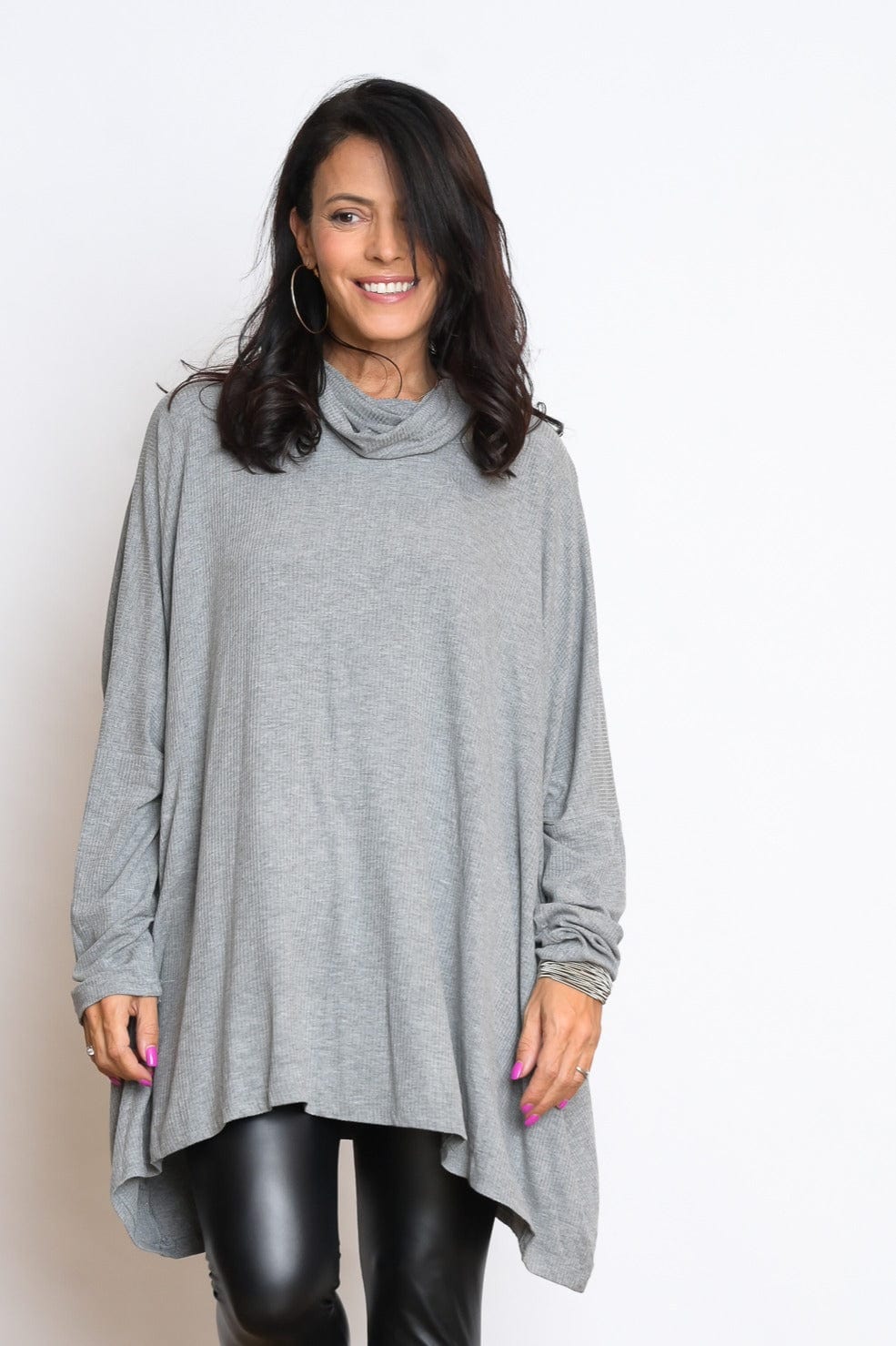 K SHIRT   גולף אפור אוברסייז image 1