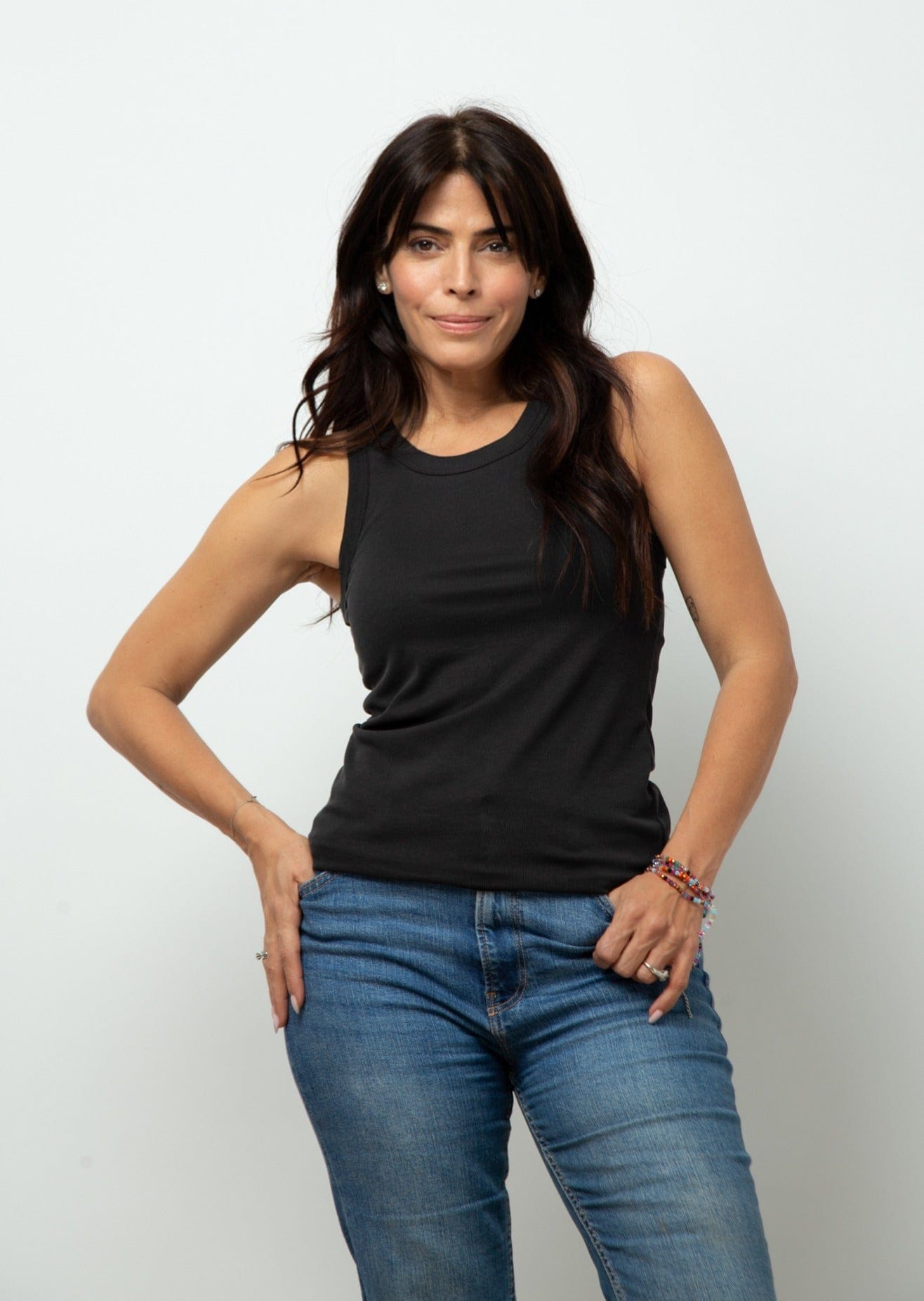 XENA  גופייה בייסיק שחורה image 0