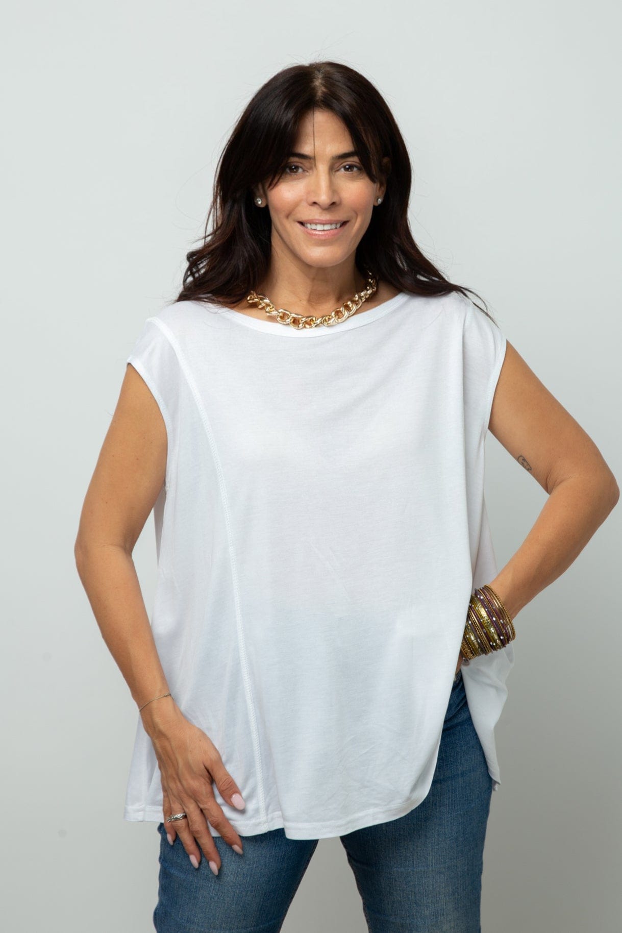 SEVEN חולצה מעוצבת לבנה image 3