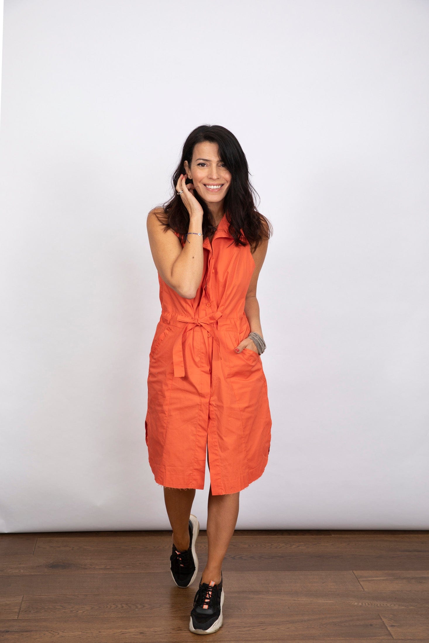 MAIA שמלה מיני כתומה image 2