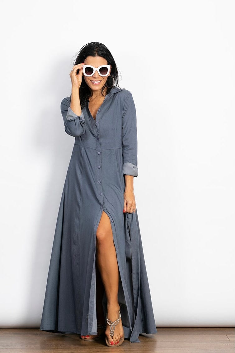 LIMA שמלה מקסי כפתורים image 0