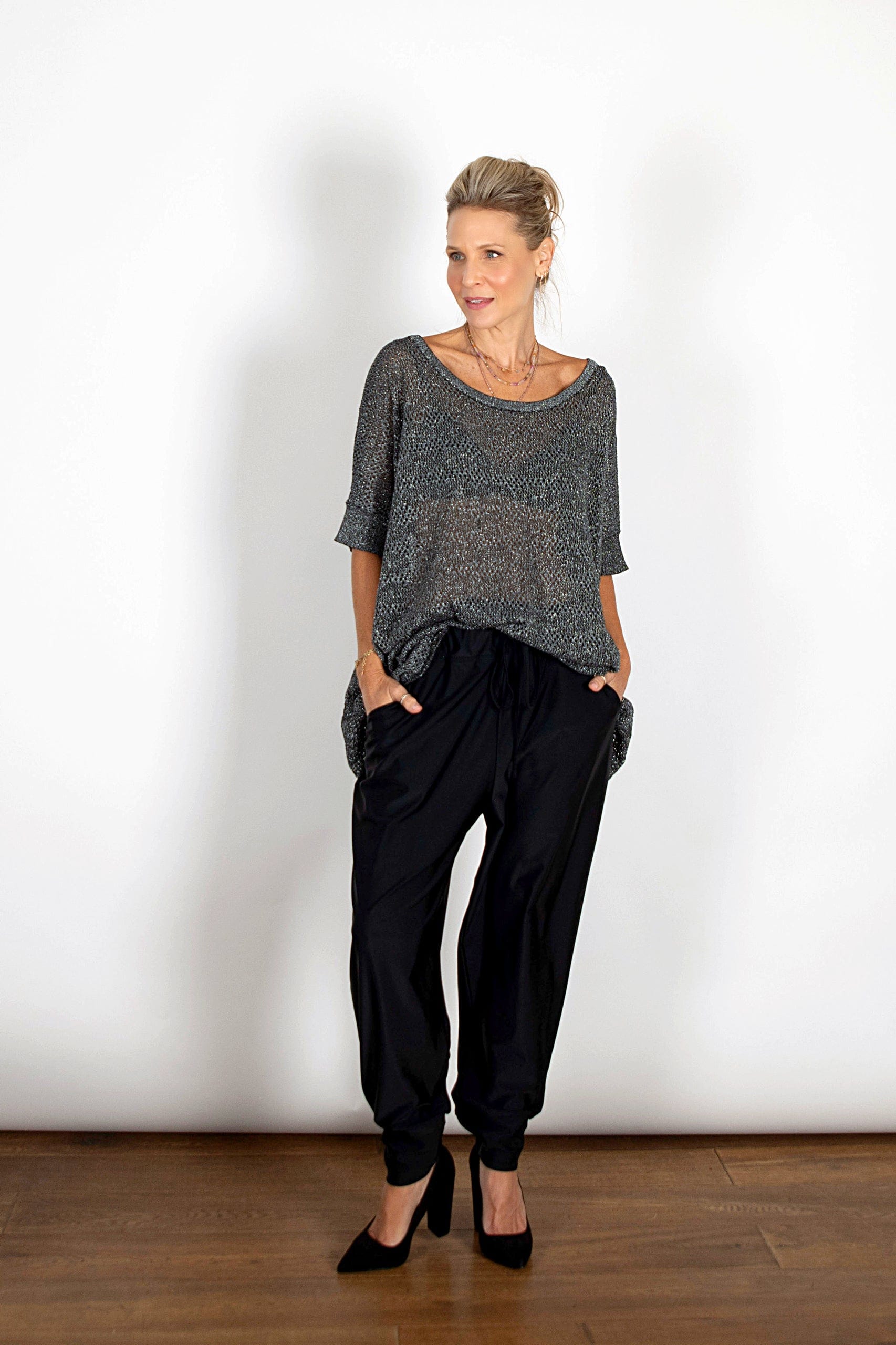 אוברסייז חורים שחור כסוף ODED  image 5