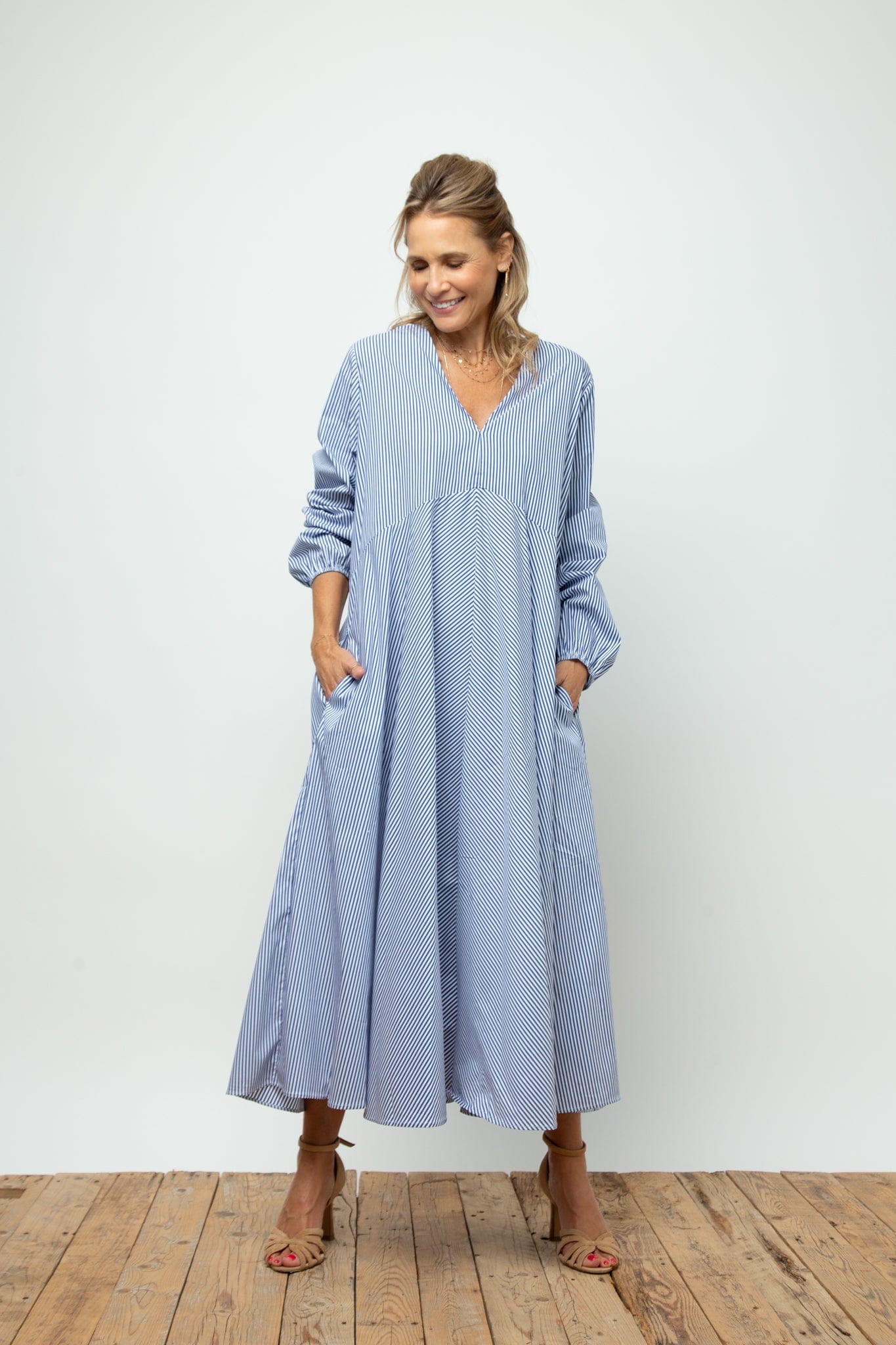 BRAY DRESS    שמלה פסים אוברסייז image 4