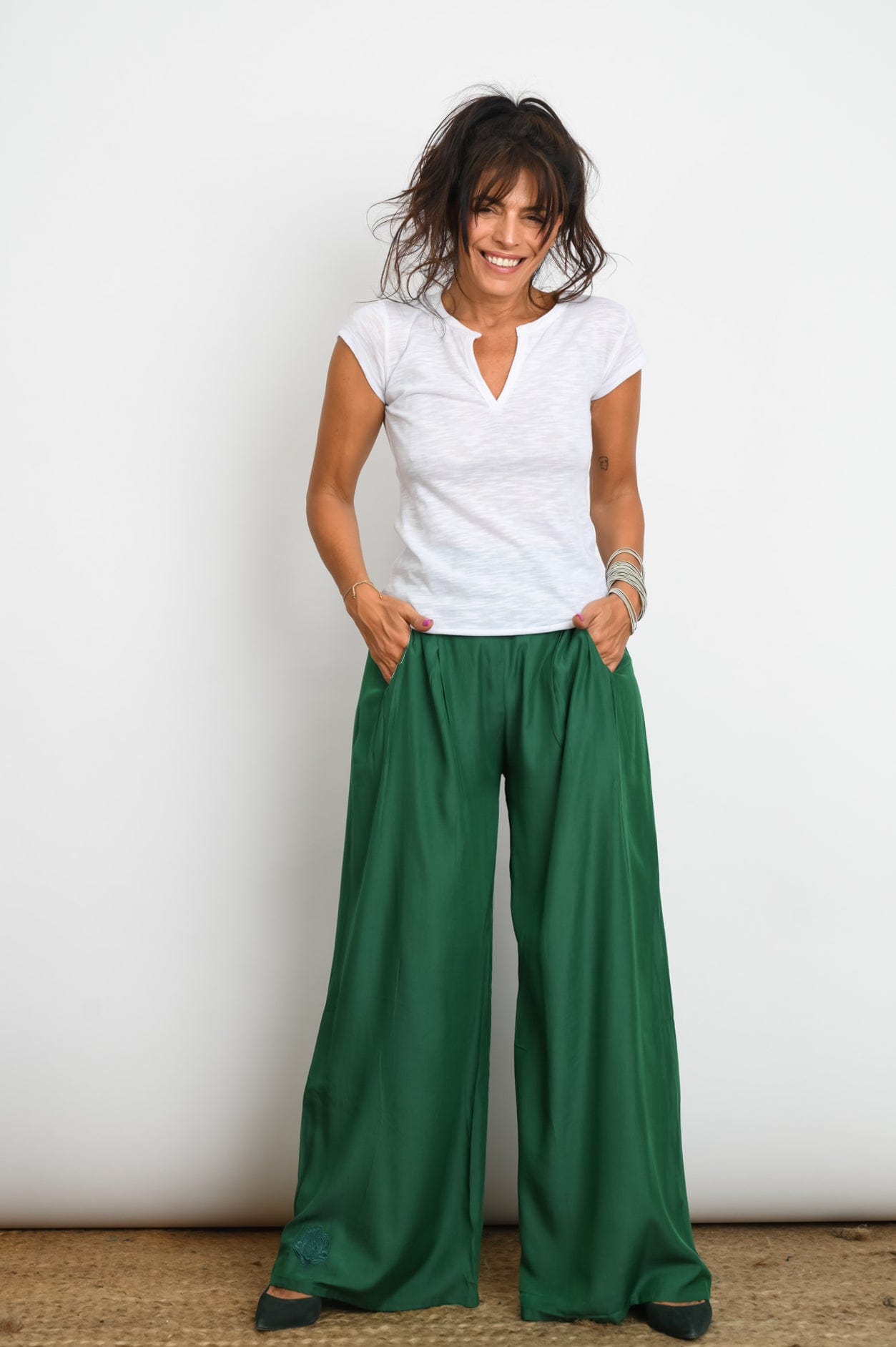 RON מכנסים בצבע ירוק image 14