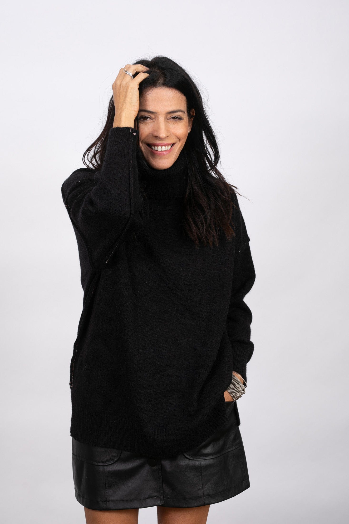 SILENE סריג גולף שחור image 2