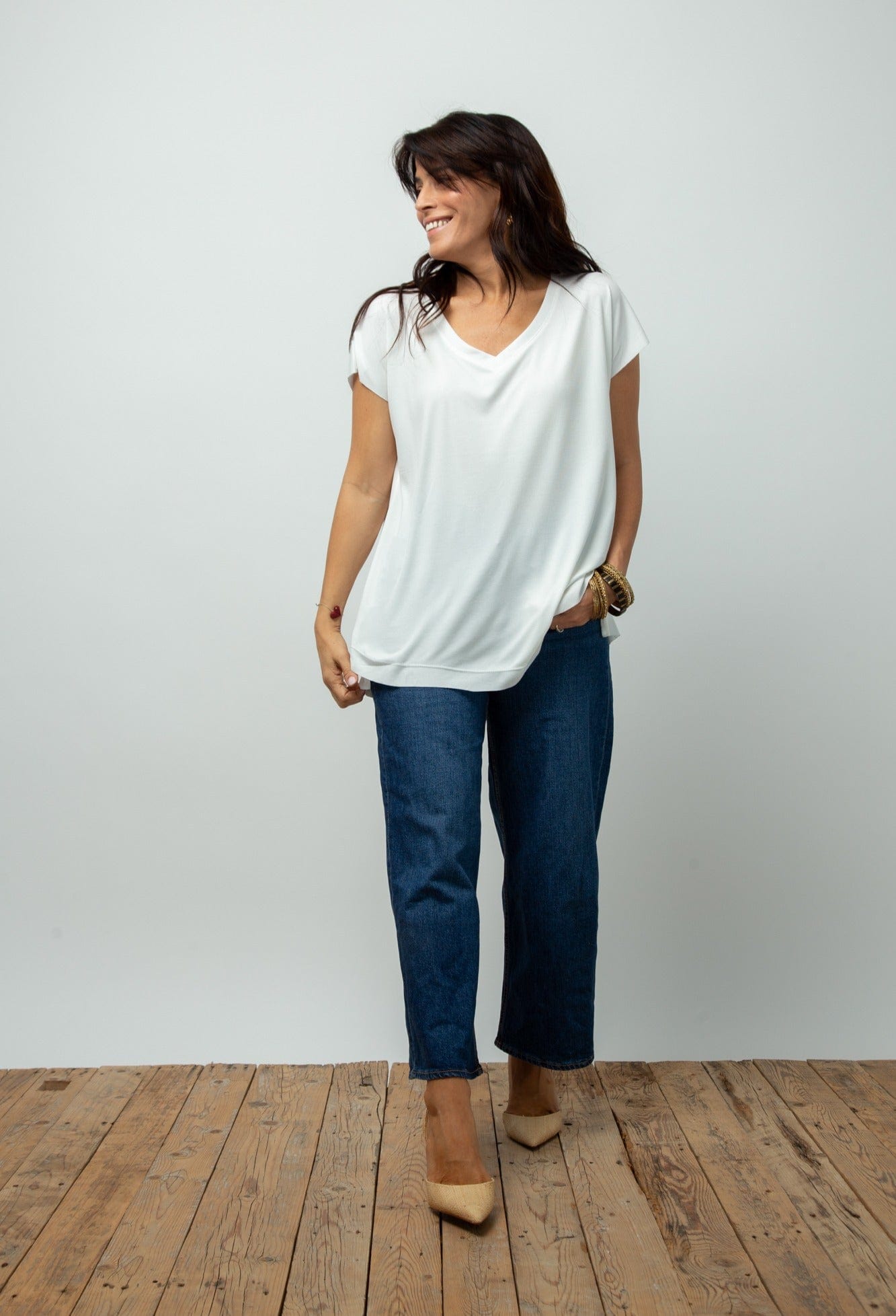 DALLY V חולצה לבנה image 3