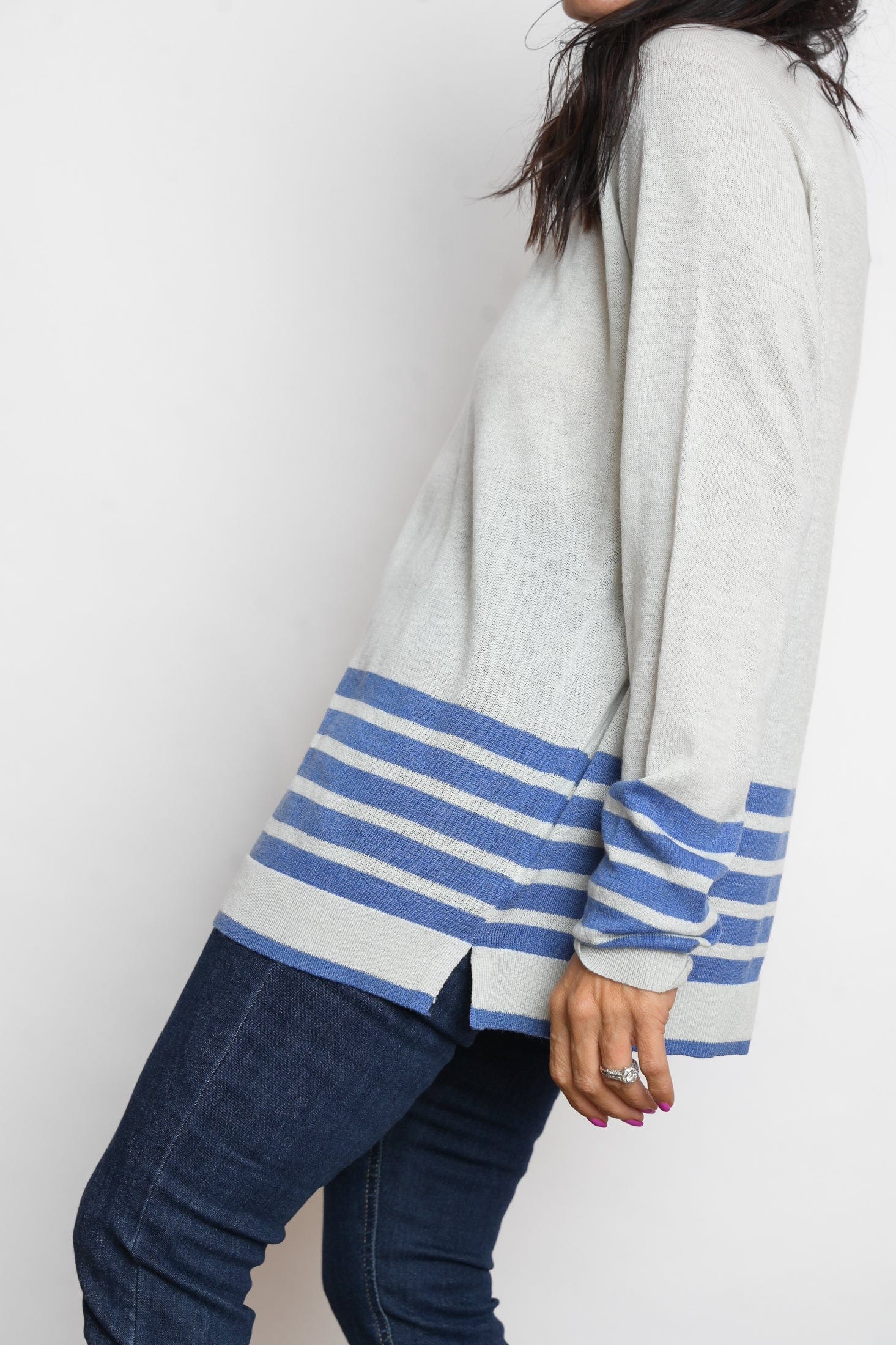 ARKI סריג בהיר מלאנז׳ כחול image 8