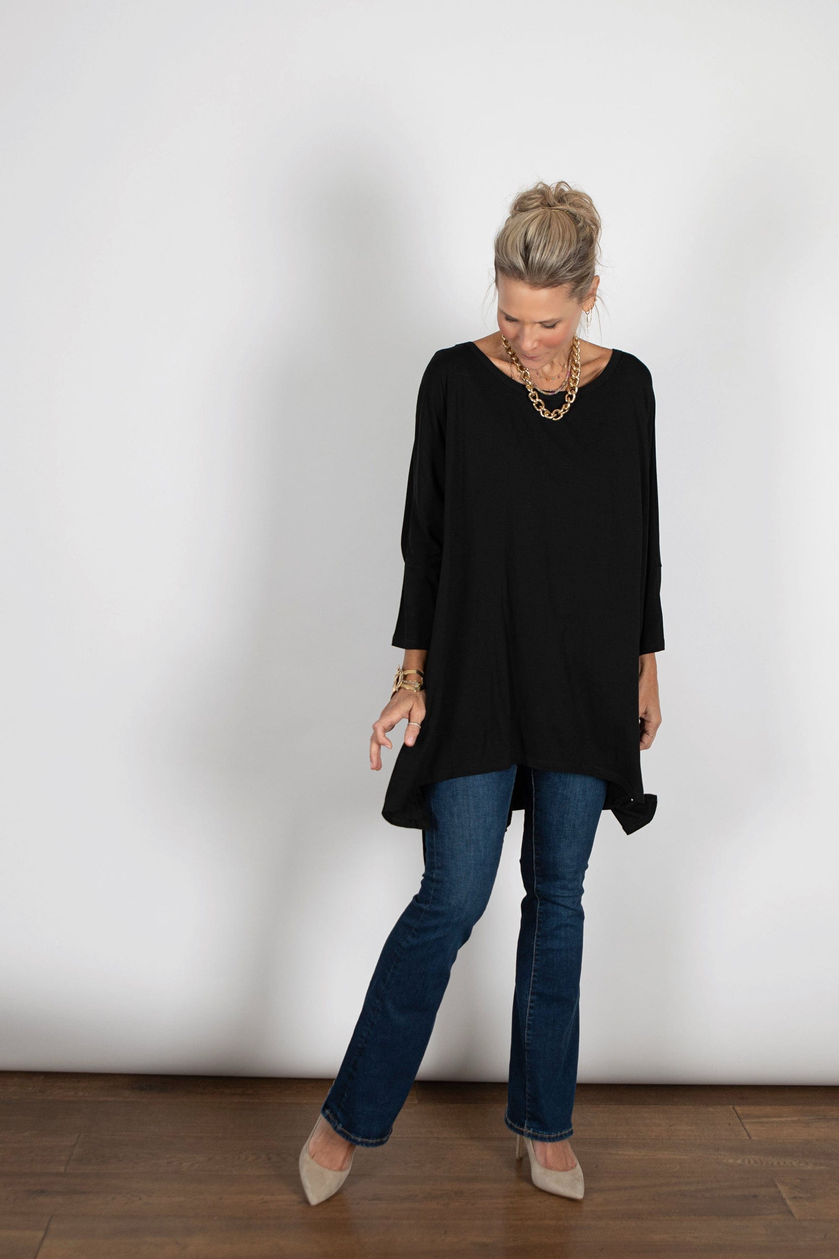 SAM חולצה אוברסייז שחורה image 1