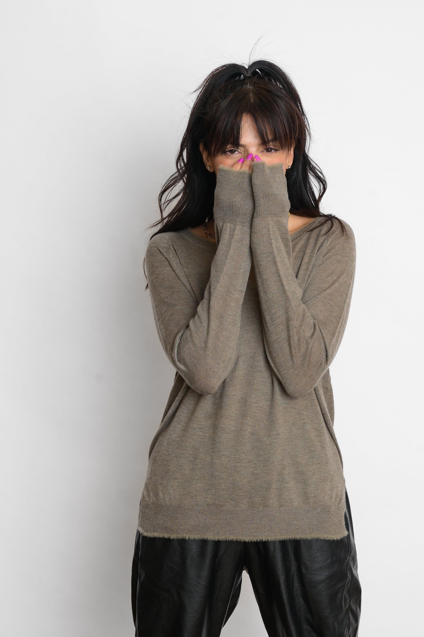 LIPSI סריג עגול חום אדמה image 7