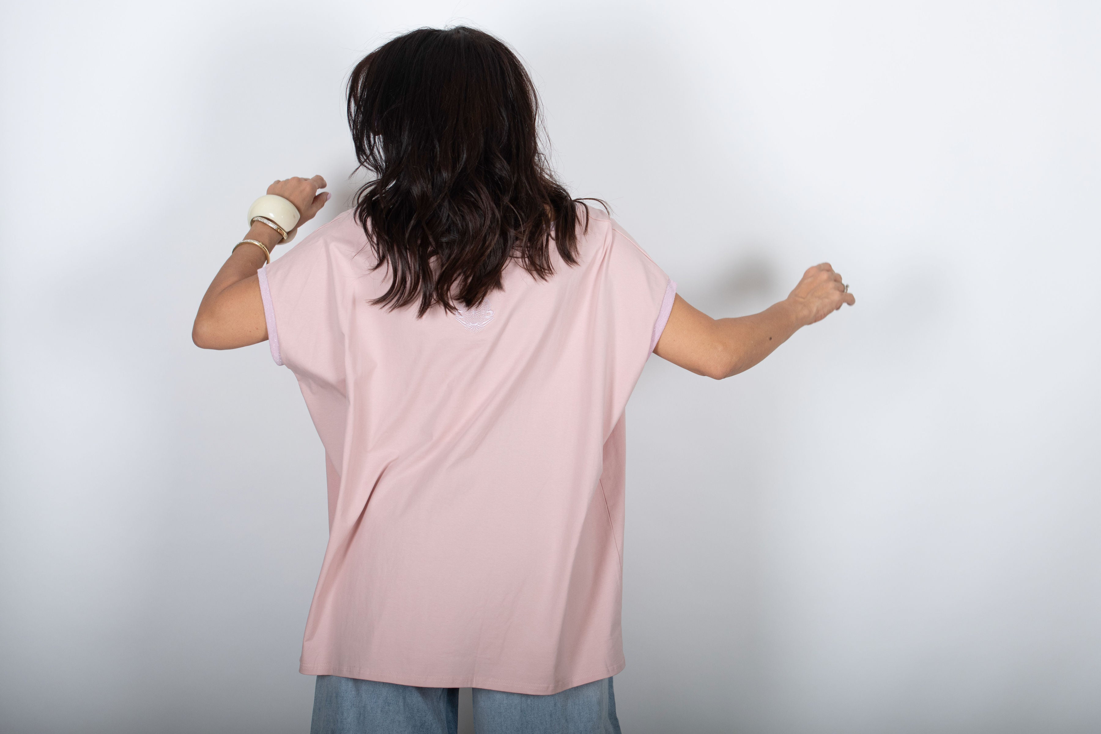 OFER חולצה ורודה אוברסייז image 10