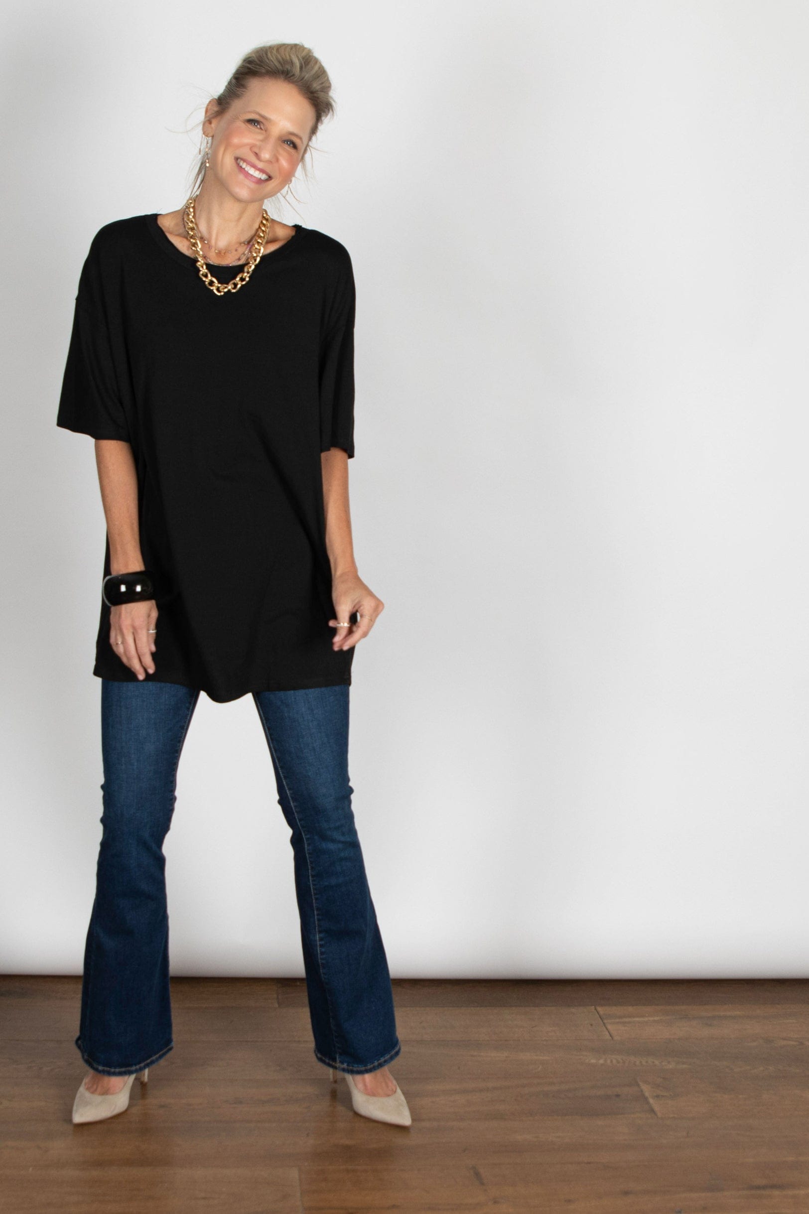 EYAL חולצה יוניסקס שחורה image 0