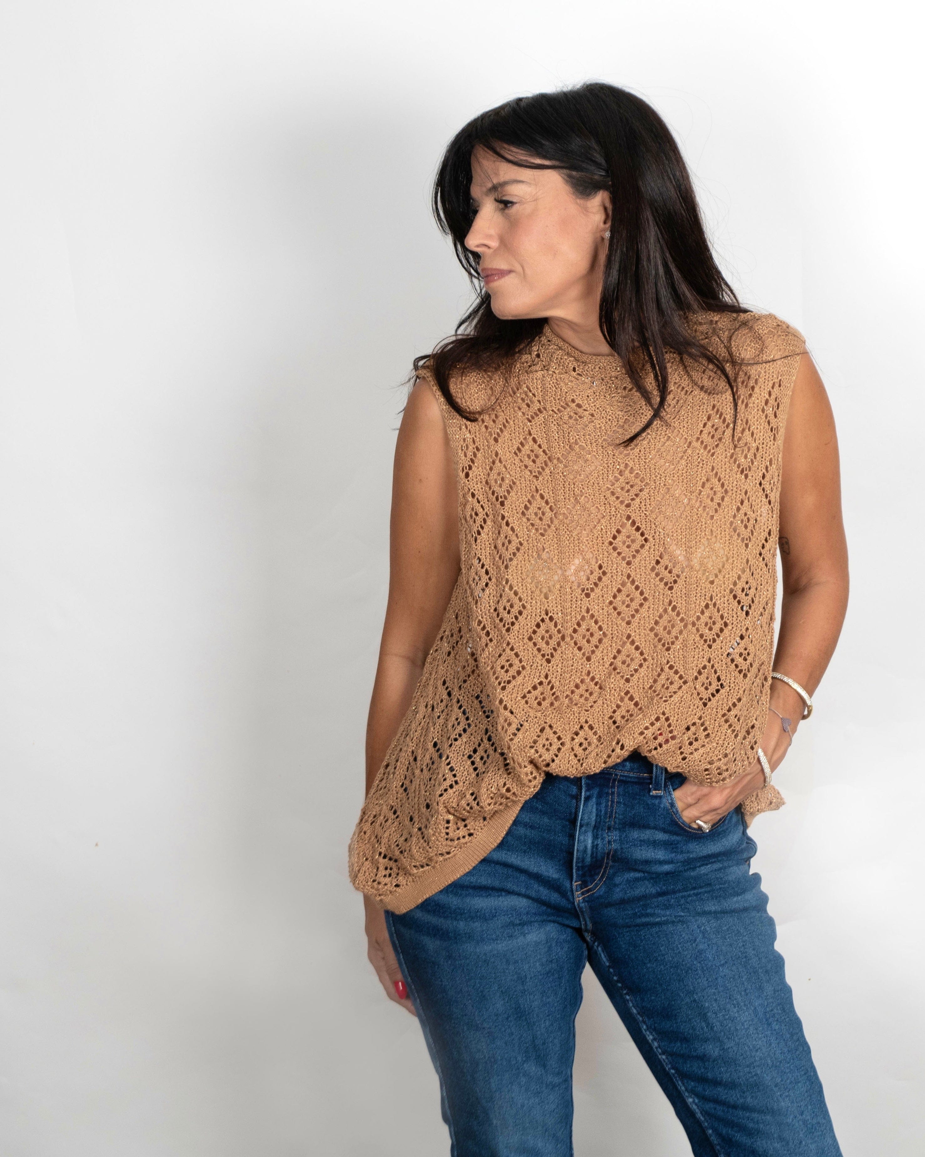 RIHANNA מיני גולף חורים קאמל image 4