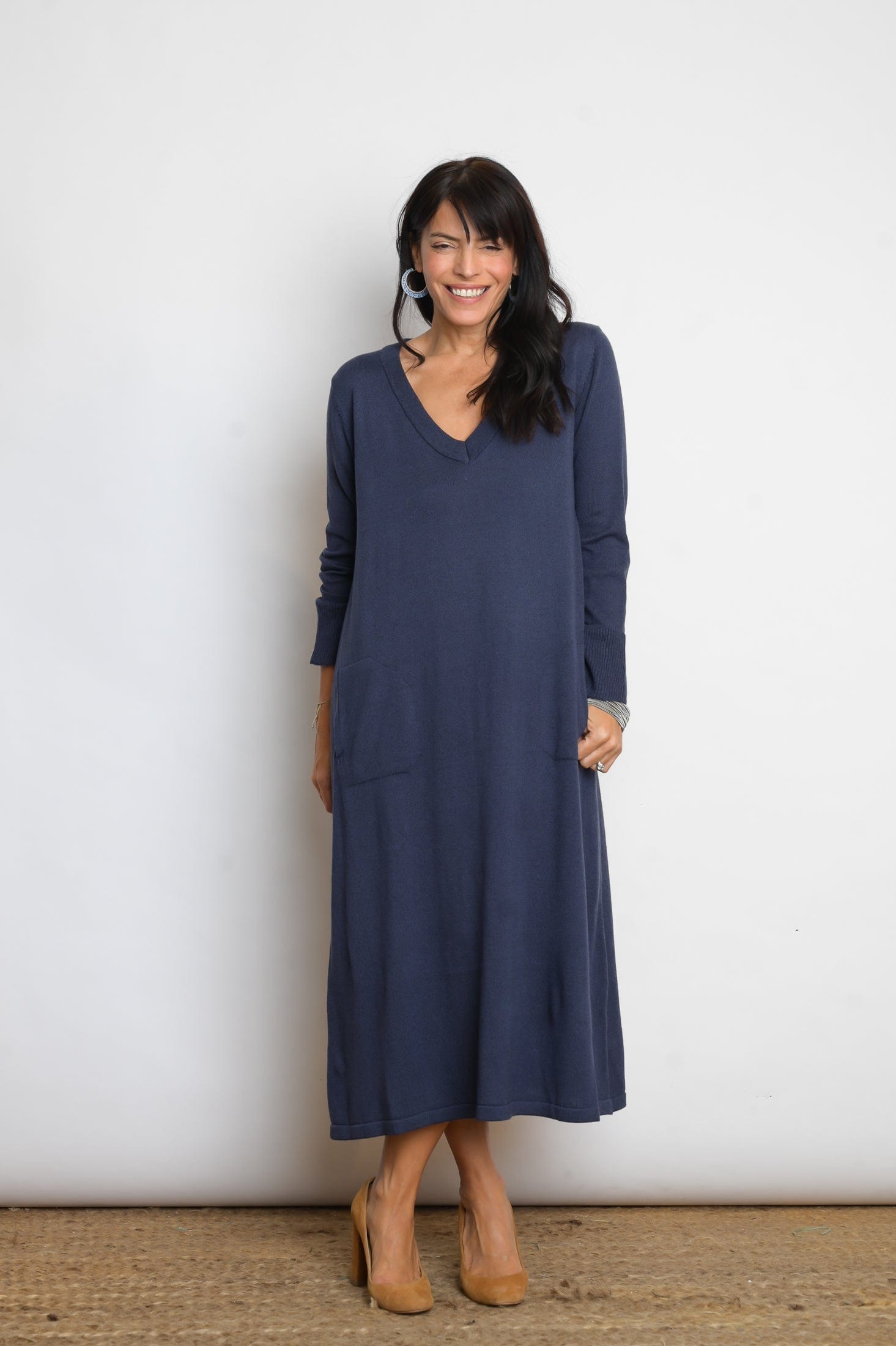 NIMOS V שמלת סריג כחולה image 2