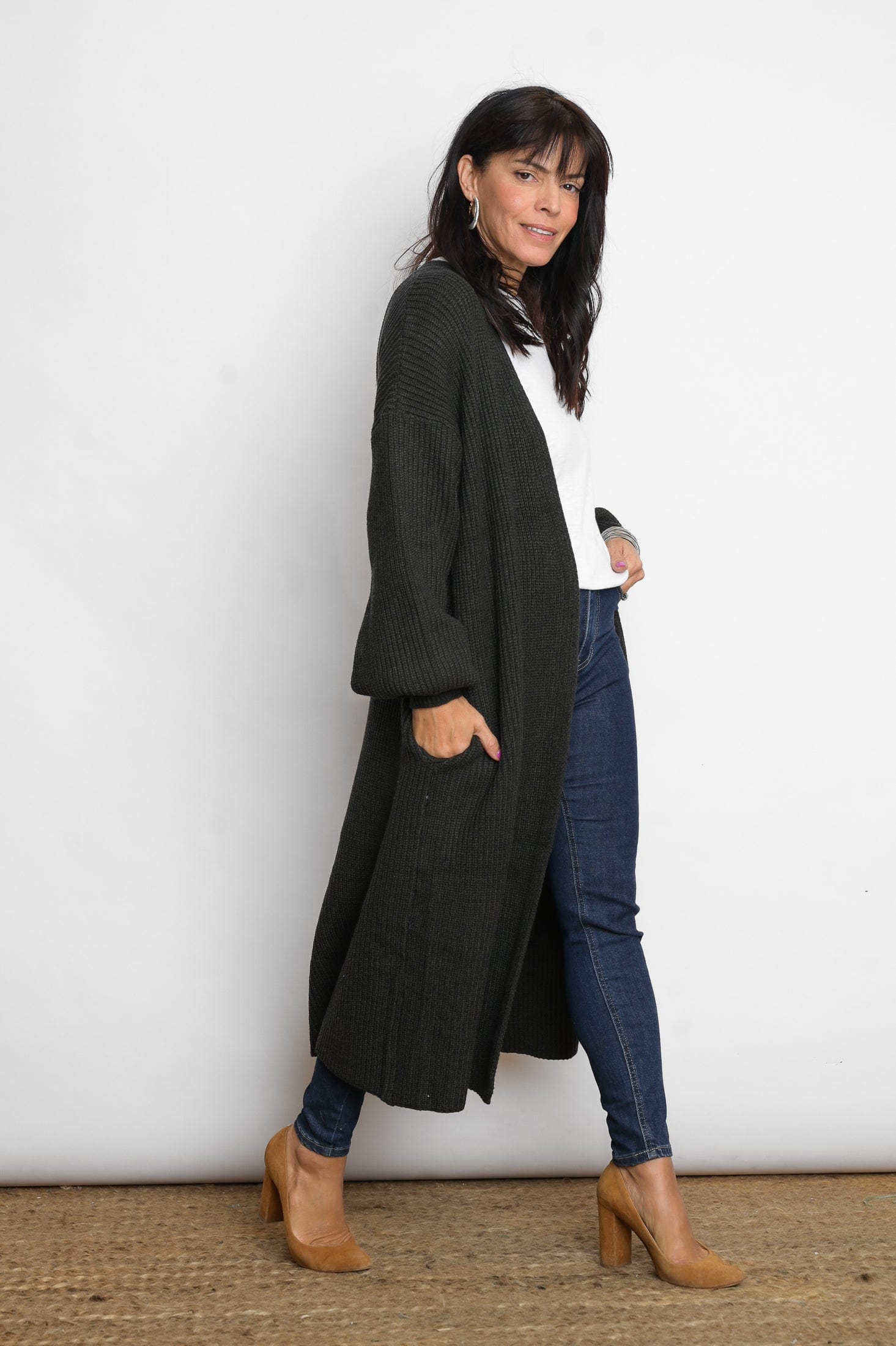 MILOS עליונית סריג זית כהה image 7